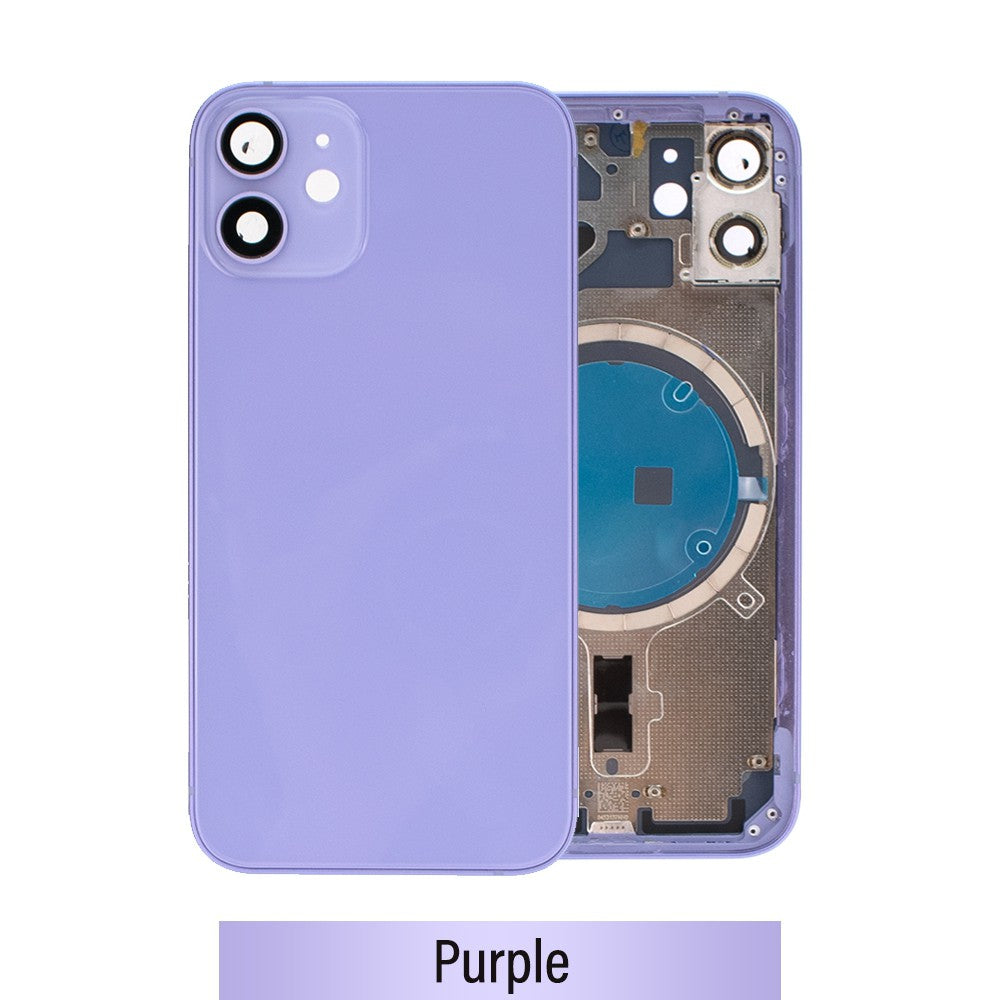Rear Housing for iPhone 12 mini (NO LOGO)-Purple Rear Housing for iPhone 12 mini (NO LOGO)-Purple